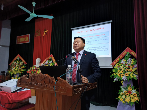 Đảng bộ xã Hương Lâm tổ chức Hội nghị học tập, quán triệt Nghị quyết ĐH Đảng bộ Tỉnh lần thứ XIX